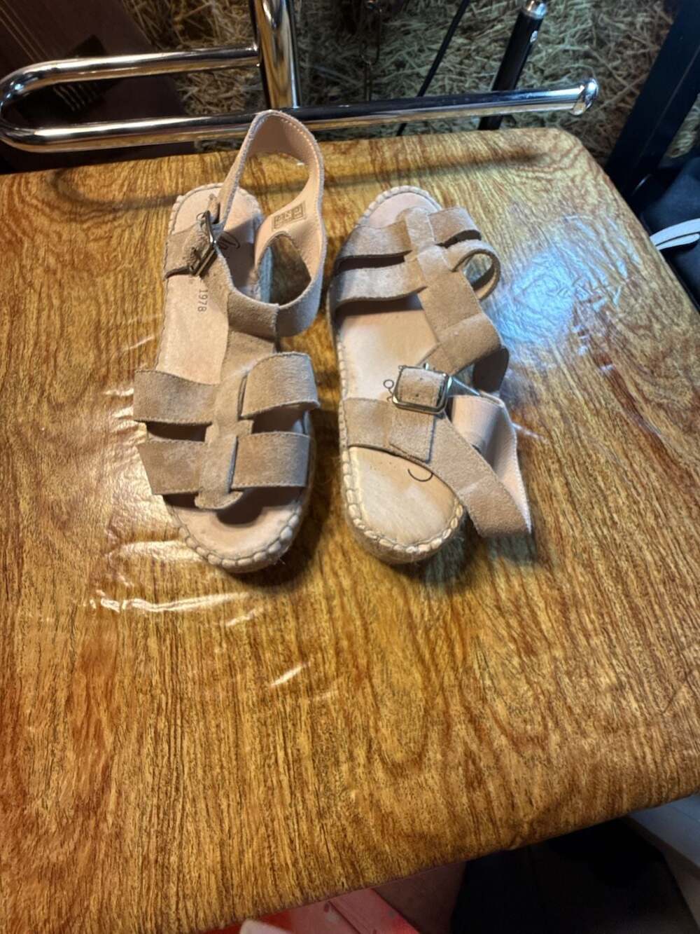 Gaimo Suede Espadrille Sandals Size 38